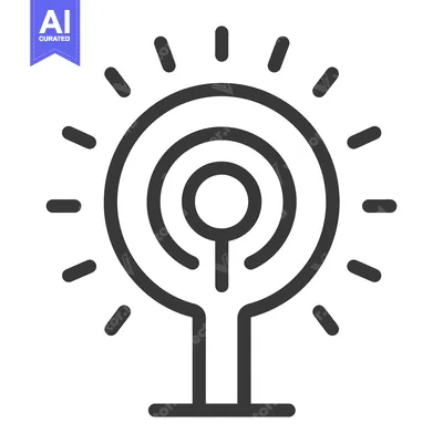 Aset premium populer: Simple icon depicting a stylized shining light source