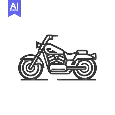 Popular premium asset: Minimalist Motorcycle Icon: Bold Outline, Classic Design, Isolated on