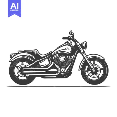 Popular premium asset: A detailed side profile illustration of a sleek motorcycle