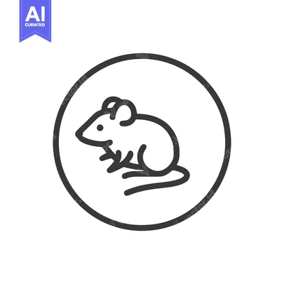 Aset premium populer: Minimalist Mouse Icon in Circle, Clean Line Art Design, Vector Illustr