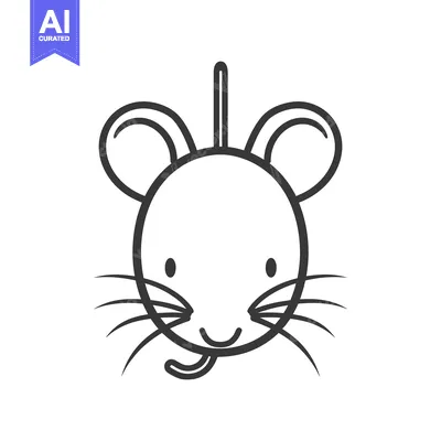 Popular premium asset: Adorable cartoon rodent smiling with whiskers and cute rounded ears