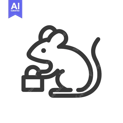 Aset premium populer: Minimalist Mouse Icon with Padlock, Security Concept, Vector Illustrat
