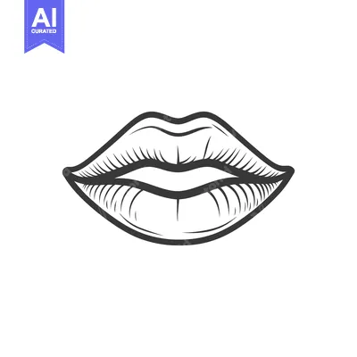 Popular premium asset: A detailed black and white illustration of a human mouth