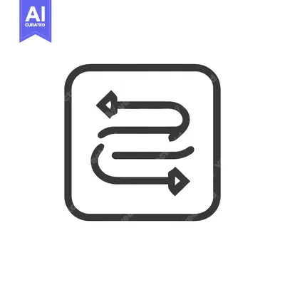 Aset premium populer: Reversible Process Icon: Two Curved Arrows in Square Frame, Gray on Wh
