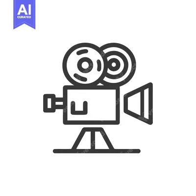 Classic Film Camera Icon: Vintage Movie Production Equipment Symbol