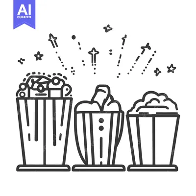 Aset desain premium: Three Containers Full of Treats with Decorative Festive Elements