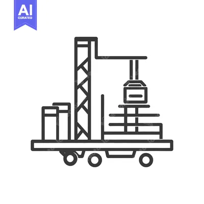 Aset premium populer: Industrial machine working on a transport vehicle in illustration form