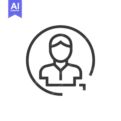 Premium design asset: Add User Icon: Simple Line Art of Person with Plus Sign