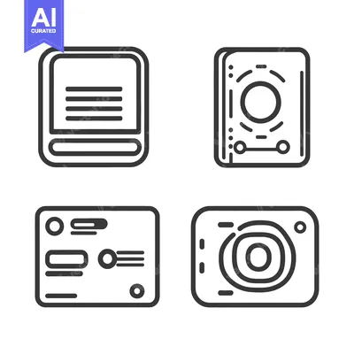 Popular premium asset: Simplified illustrated icons of various technology related items