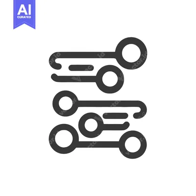 Aset desain premium: Abstract Circuit Board Design with Connected Nodes and Lines on White