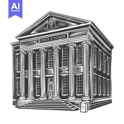 Popular premium asset: An illustration depicts a classical building with columns and many win