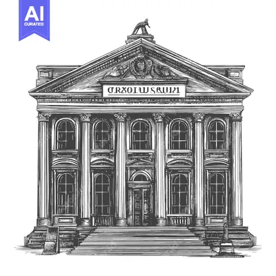 Popular premium asset: A detailed architectural illustration depicting a grand classical buil