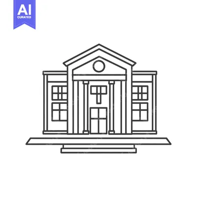 Popular premium asset: A detailed outline drawing depicting a classic style building