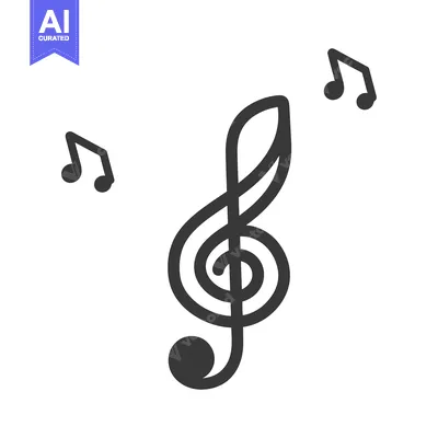 Popular premium asset: Black Treble Clef Symbol and Musical Notes Symbols Depicted