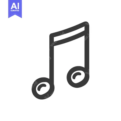 Popular premium asset: Bold Gray Music Note Icon on White Background, Simple Design