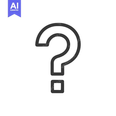 Aset premium populer: Bold Outline Question Mark on White Background, Simple Design