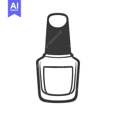 Popular premium asset: A single bottle of cosmetic nail polish displayed in grey