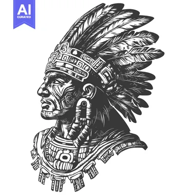 Popular premium asset: Native American Chief with Feather Headdress and Ornate Jewelry