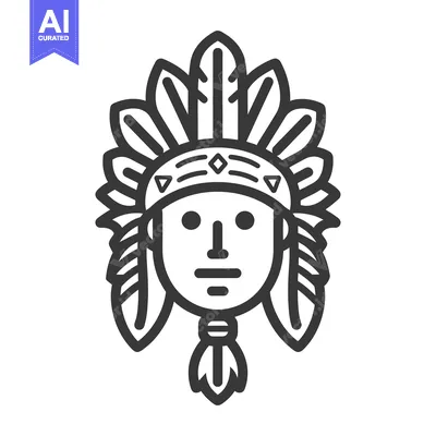 Popular premium asset: A stylized illustration of an indigenous person wearing feathers