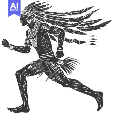 Popular premium asset: Native American Warrior Running with Feathers