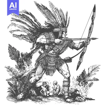 Popular premium asset: Native American Warrior with Bow and Arrow in Jungle Setting