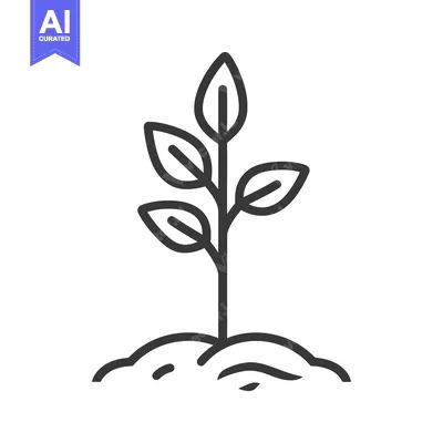 Aset premium populer: A small green plant grows from a clump of earth
