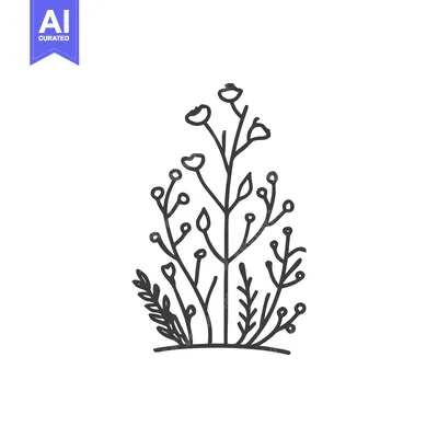 Popular premium asset: Minimalist Floral Line Art: Delicate Botanical Illustration on White B