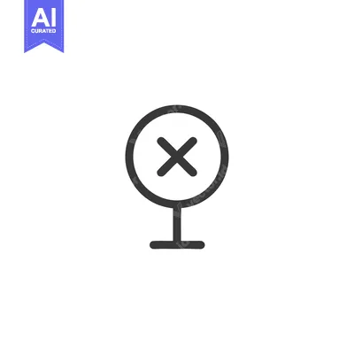 Aset desain premium: Nearby Error Icon Line Art Icon  6392