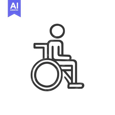 Aset premium populer: Minimalist Wheelchair Icon: Accessibility Symbol in Bold Outline