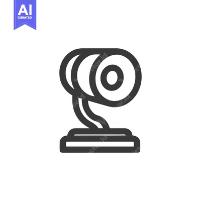 Popular premium asset: Minimalist Webcam Icon: Sleek Design for Digital Communication and Vid