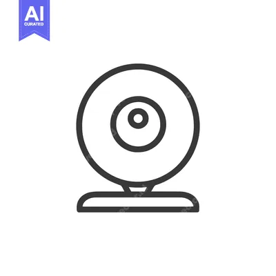 Aset premium populer: Minimalist Webcam Icon: Modern Technology and Communication Symbol