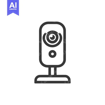 Aset premium populer: Webcam Icon: Modern, Minimalist Design for Video Communication and Sur