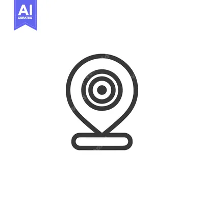 Popular premium asset: Minimalist Location Pin Icon with Concentric Circle Design on White
