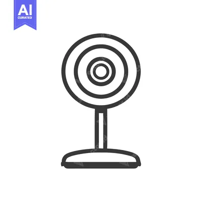 Minimalist Webcam Icon: Clean Line Art for Digital Communication