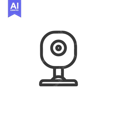 Premium design asset: Webcam Icon: Simple, Bold Line Art for Video Communication and Technol