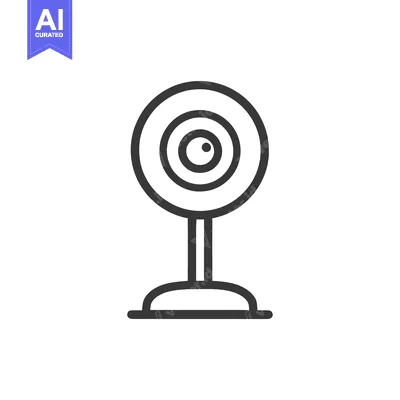 Minimalist Webcam Icon: Sleek Design for Modern Communication Technolo