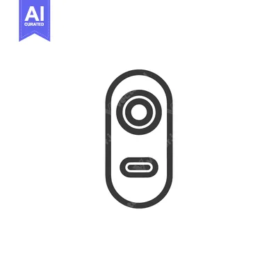 Premium design asset: Minimalist Doorbell Icon: Modern Outline Design on White Background