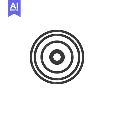 Aset premium populer: Concentric Circles: Minimalist Black and White Abstract Design Element