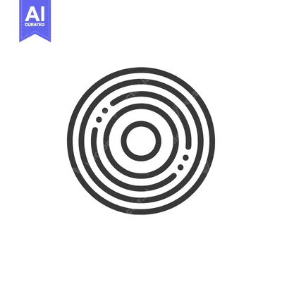 Aset desain premium: Concentric Circles with Dots: Minimalist Black and White Design Elemen