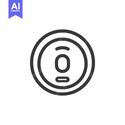 Premium design asset: Minimalist Soda Can Top View Icon in Black and White