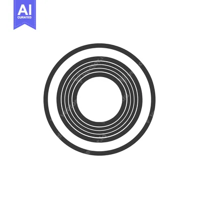 Premium design asset: Concentric Circles: Minimalist Black and White Geometric Design Elemen