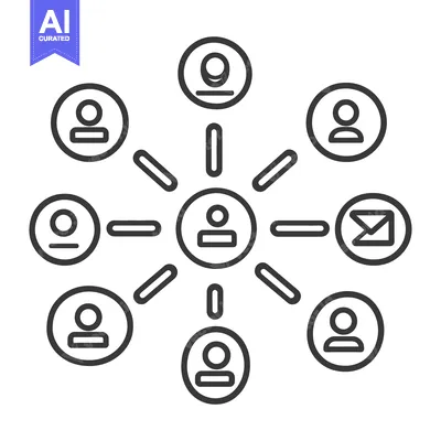 Popular premium asset: A visual representation of network connection and communication