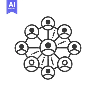 Aset premium populer: A visual depiction of interconnected people in a network
