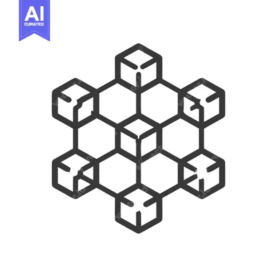 Interconnected Cubes: Abstract Geometric Structure in Bold Outline