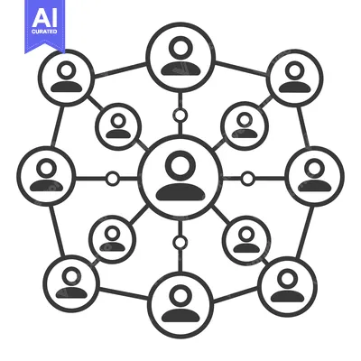 Diagram illustrating a network of connected people within a group