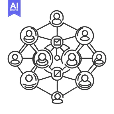 Popular premium asset: A graphical representation of a network of connected individuals