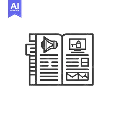 Popular premium asset: An open booklet showing content with advertisement and digital element