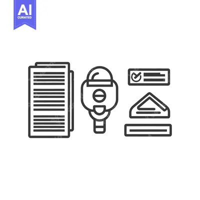 Vector illustration showing office supplies and communication symbols