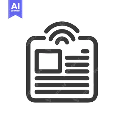 Aset desain premium: Smart ID Card Icon: Wireless Connectivity and Information Access