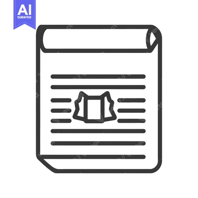 Detailed line drawing depicts a rolled paper document with emblem